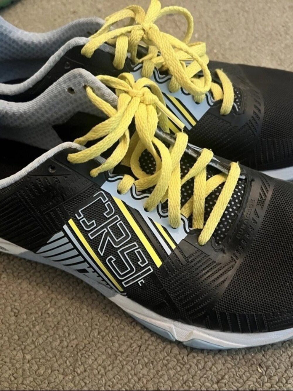 Reebok CrossFit Speed TR Training Shoes Mens US 10 Black Yellow
